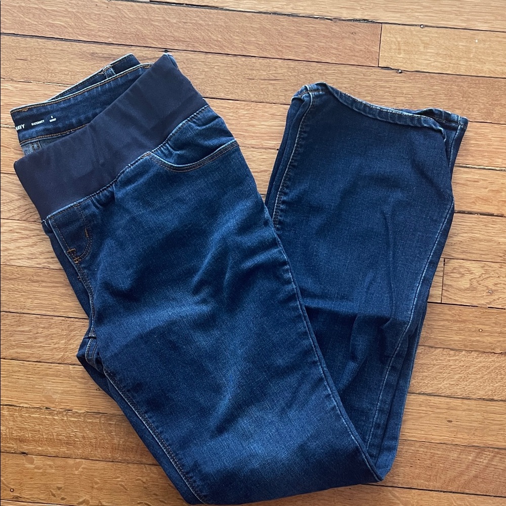 Old Navy Women's maternity Deep Indigo Jeggings
